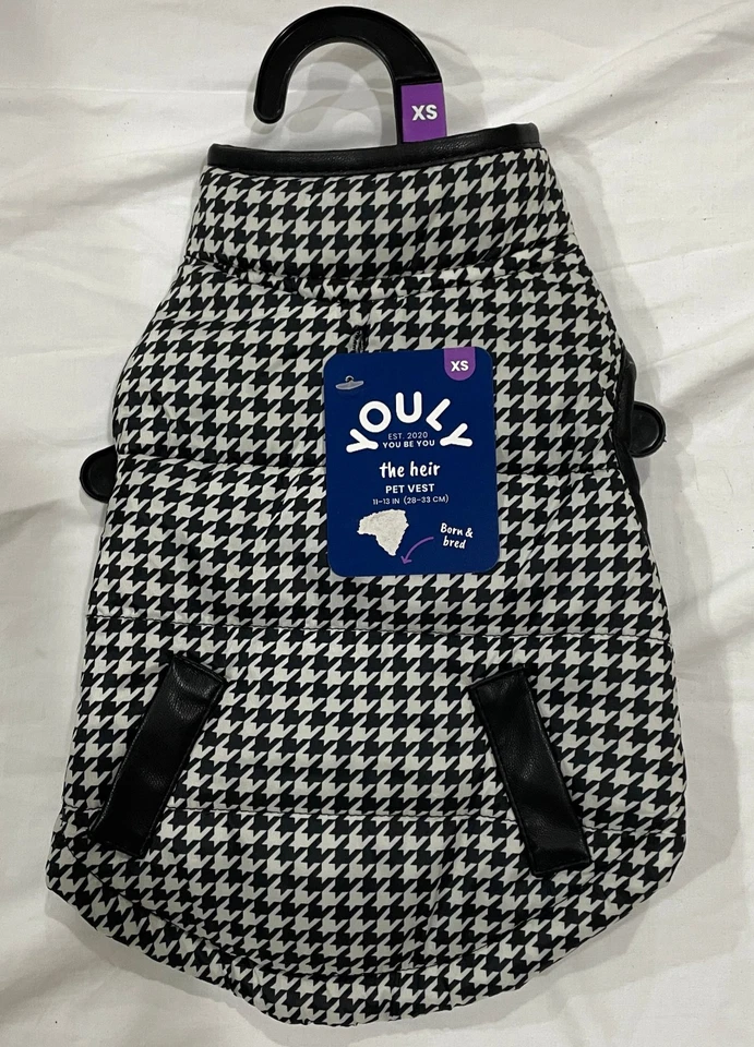 Youly The Heir Pet Dog  Vest  Puffer Coat size XS (Xtra Small) 11-13 Inch Length - Image 1 of 4