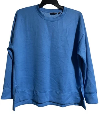 Danskin женщин ребристый синий длинным рукавом пуловер Топ XL легкий Crewneck - Изображение 1 из 4