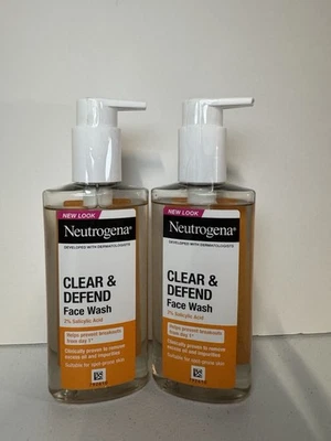 2 Pack Neutrogena Clear and Defend Facial Wash With 2% Salicylic Acid Oil Free - Image 1 of 2