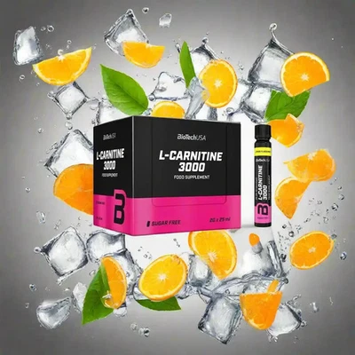 Biotech USA L-Carnitine 3000 - 20x25ml Ampullen Glutenfrei - Bild 1 von 4