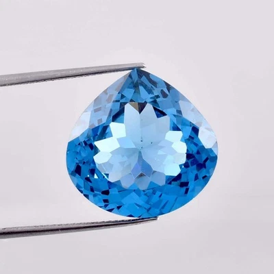 Piedra preciosa suelta AAA+ 14 x 14 mm impecable turmalina azul natural (certificada GIT) Foto 1 de 4