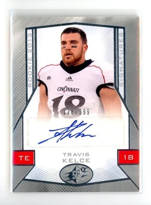 Travis Kelce 2013 SPx Rookie Signatures RC Auto /299 Kansas City Chiefs #107 - Image 1 of 2