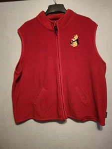 Deadstock Vintage 90s Disney Womens Medium Winnie the Pooh Fleece Vest 4x B4 - Picture 1 of 7