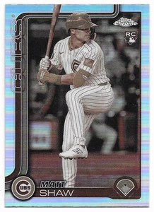 2025 Topps Chrome Sepia Refractor Matt Shaw (#219) Cubs RC SP - Picture 1 of 2