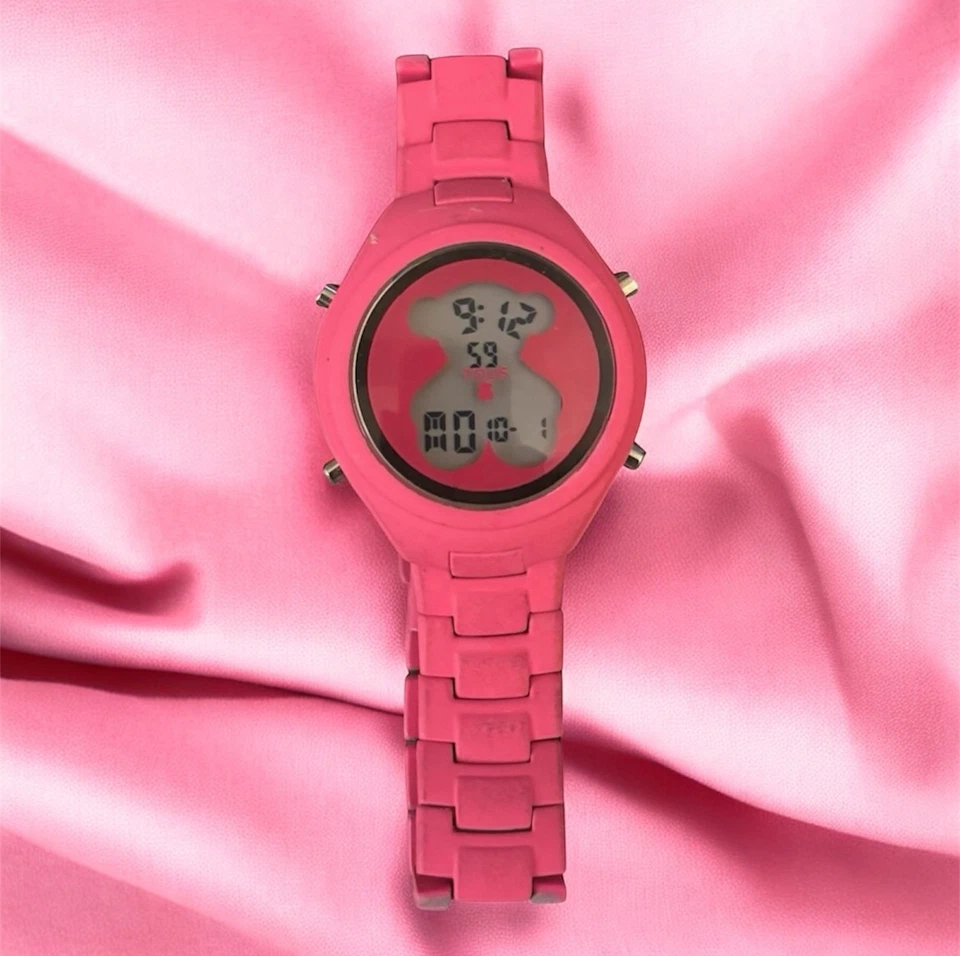 Reloj digital Tous D-Bear descontinuado Fucsia IP pulsera de acero inoxidable Foto 1 de 4