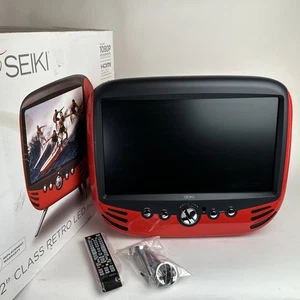 Seiki Retro Red TV SE22FR01 LED Mid Century Style HDTV 1920 X 1080 Digital HDMI - Picture 1 of 24