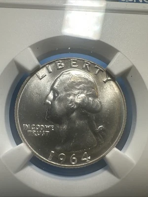 1964-D Washington Quarter CERTIFIED NGC MS 66 Silver 25c (832) - Image 1 of 4