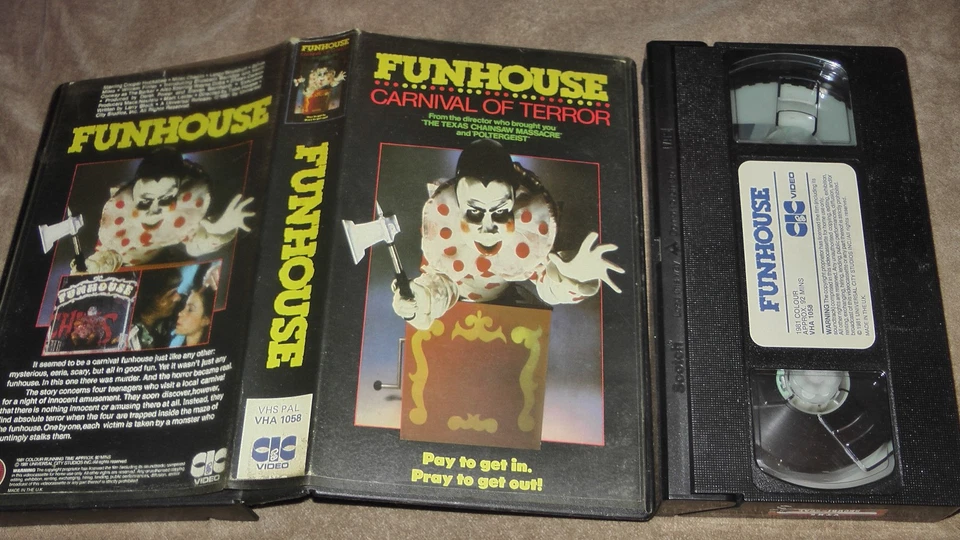 Funhouse Carnival Of Terror VHS Video Tape Ex Rental Pre Cert CIC Video Nasty - Image 1 of 4