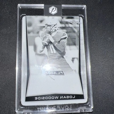 Logan Woodside 2018 Leaf Flash Football Printing Plate 1/1 - Image 1 of 3
