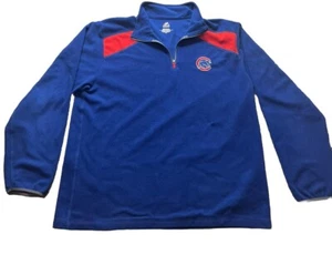 Majestic Cubs Men’s large Pullover 1/4 Zip Fleece , Warm , The Cubs - Picture 1 of 4