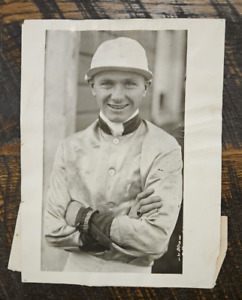1923 Horse Racing Press Photo - Jockey Earl Sande at Belmont (Zev, Sir Barton)