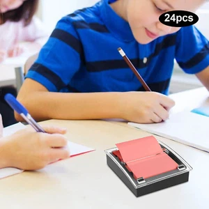 24 PCS Sticky Note Holder Container Offices Schools Desk Note Dispenser 3x3 Inch - Picture 1 of 18