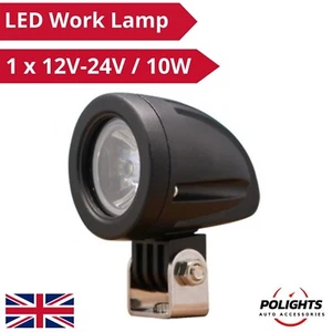 Lámpara de trabajo LED de alta potencia 12-24 V luz de inundación camión coche 4x4 remolque cámper furgoneta 10 W - Imagen 1 de 7