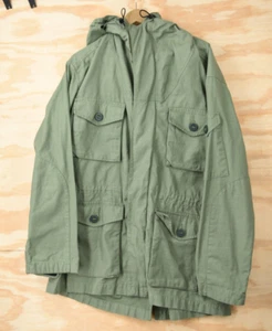 GAP Hooded Military Army Fatigue Full Zip Jacket Coat Preowned Mens XL 50-52 - Picture 1 of 9
