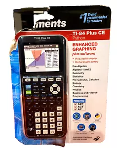 Texas Instruments TI-84 Plus CE verbesserte grafische Taschenrechner-Software - NEU/GERISSEN - Bild 1 von 5