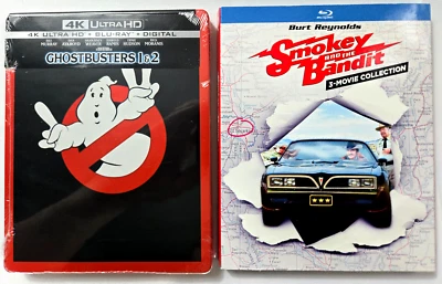 Ghostbusters 1 & 2 4K Steelbook/Bonus Blu-ray Smokey and Bandit 1,2,3 (5 COMEDY) - Image 1 of 4