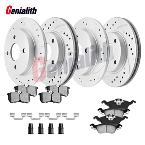 Front & Rear Disc Brake Rotors + Brake Pads for 2001 2002 2003 2004 Ford Focus - Picture 1 of 17