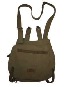 Borsa messaggero ungherese vintage cachi tela borsa militare maschera antigas esercito - Foto 1 di 4