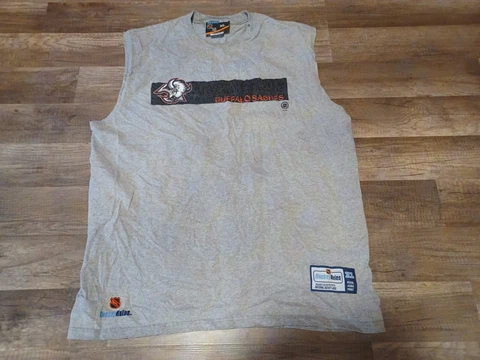 Vintage Hockey Rules NHL Buffalo Sabres Goathead Sleeveless Men's T-shirt XL Cover