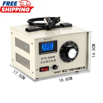 220V/500W Single-phase AC Voltage Regulator Voltage Stabilizer 0-300V Adjustable - Image 1 of 3