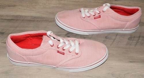 Vans Canvas Striped Red White Patriotic Sneakers Womens Size US 8 Shoes Classic