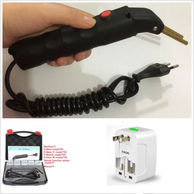 Car Truck Bumper Repair Hot Stapler Welding Tool+Universal Plug+200*Stapler Kit - Image 1 of 4