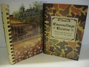 CAMOUFLAGE CUISINE Cookery of the South - LAND OF COTTON Southern Recipes Lot - Picture 1 of 4