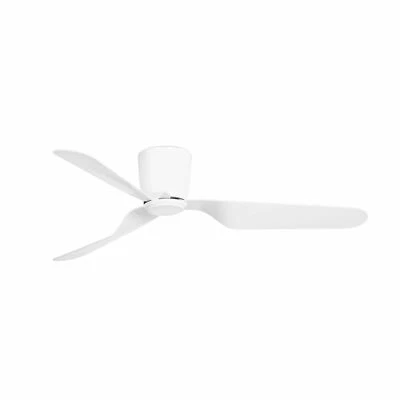 Flat Energy Saving Ceiling Fan with Remote Control Pemba White 132cm - Image 1 of 4