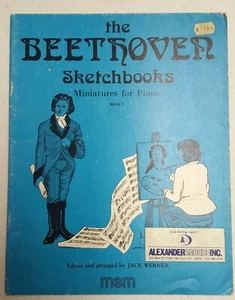 Cuadernos de bocetos de Beethoven miniaturas para piano libro 3 partituras de colección 1975 - Imagen 1 de 3