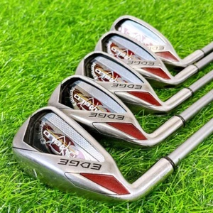 Lefty Ladies Callaway DIABLO EDGE red Iron Set of 5 7-9 PW SW Graphite Flex W - Picture 1 of 9