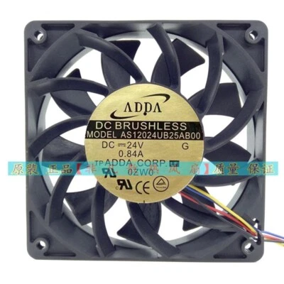 ADDA AS12024UB25AB00 12025 0.84A DC24V 12cm 4pin Cooling Fan - Image 1 of 4
