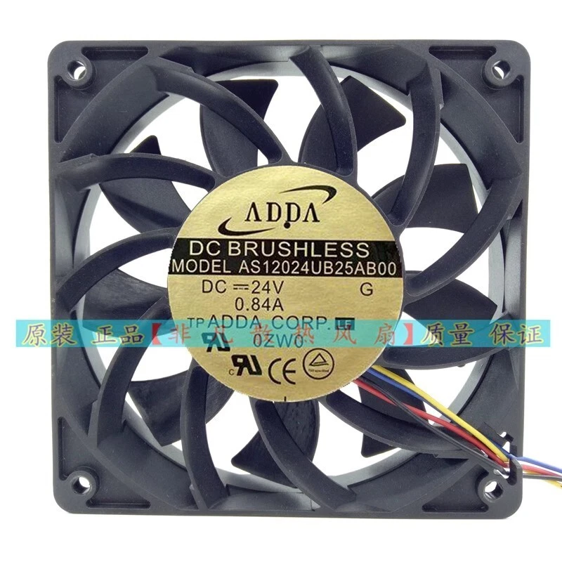 ADDA AS12024UB25AB00 12025 0.84A DC24V 12cm 4pin Cooling Fan - Image 1 of 4