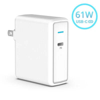 Cargador USB C Adaptador de Corriente 61W Tipo C Cargador de Pared 3.0 Carga Rápida Cargador PD Foto 1 de 4