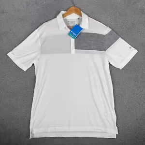 Columbia New Short Sleeve Polo Golf Shirt Men's Large White Sun Protection - Picture 1 of 7