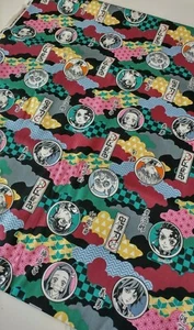 Demon Slayer Kimetsu no Yaiba Anime fabric Cotton Fabric (Oxford) FQ Fat Quarter - Picture 1 of 7