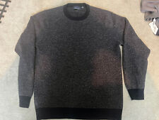 New Toscano mens crew neck sweater Sz M navy wool U244