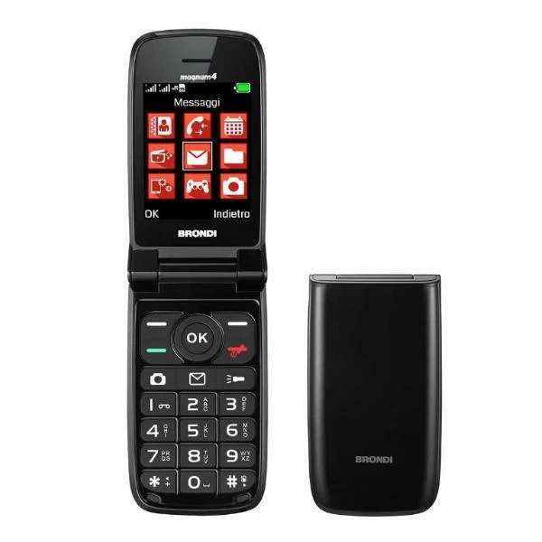 BRONDI MAGNUM 4 NERO MAXI SCHERMO TASTIERA FISICA RETROILLUMINATA DUAL SIM - Immagine 1 di 4