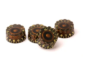 Speed "Grip" Knobs Black'N'Gold Ltd. (4) fits Metric Pots Epiphone® - Imagen 1 de 2