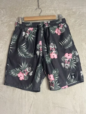 Disney Neff Men’s Small Swim Shorts Black Pink Mickey Mouse Swim Island Beach - Image 1 of 4