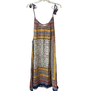 Vestido Kyla Seo Multicolor Correa Espagueti Midi Ligero XL Boho Festival - Imagen 1 de 8