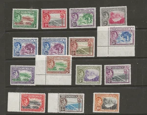 DOMINICA (4049) KGV1 X 1938 SG99-108A BILDSATZ ZU 10/- FEIN U/M/M - Bild 1 von 1