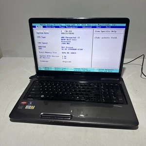 Portátil Toshiba Satellite L675D 17" AMD Phenom II 4 GB de RAM sin unidades botas Bios - Imagen 1 de 13