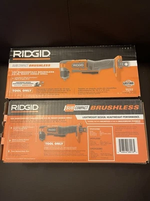 |NEW| RIDGID 18V SubCompact Brushless 3/8" Right Angle Drill (R87701B) In Hand - Image 1 of 4