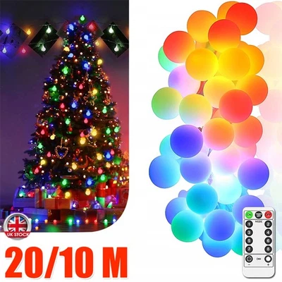 Fairy String Lights 10/20M Mains Plug In Christmas Tree Indoor & Outdoor UK~