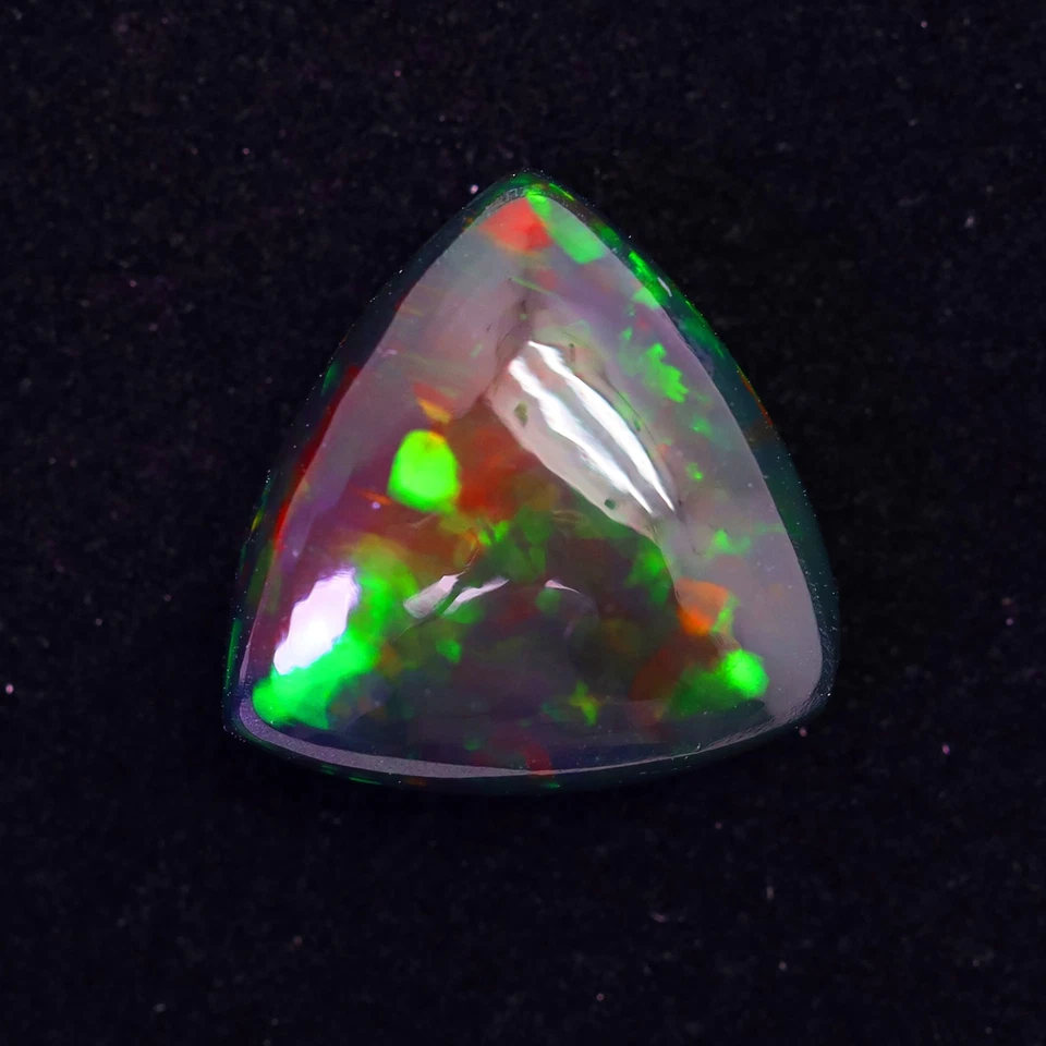 3.54cts HONEYCOMB Pattern Fabulous Natura Welo Black  Opal 13mm Trillion Shaped! - Image 1 of 1