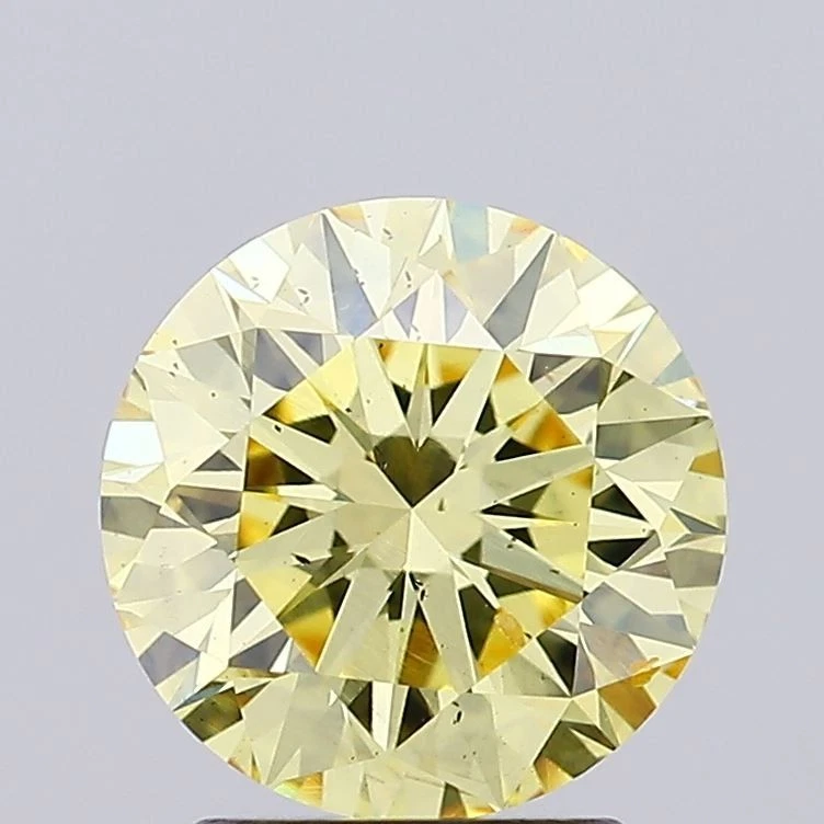 Loose 2ct Round Excellent Cut S11 Light Yellow Lab Grown Diamond IGI Certified - Image 1 of 4