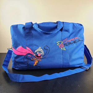 Super Grover Sesame Street Large Travel Duffle Bag Royal Blue Packable - Picture 1 of 22