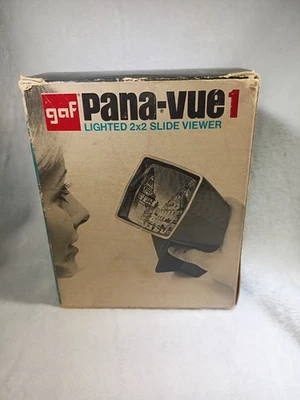 Pana-Vue 1 Lighted 2x2 Slide Film Viewer for 35mm Vintage with Box - Image 1 of 4
