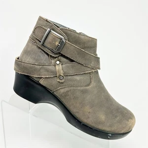 Alegria Damen grau Leder Stiefeletten Gr. 39 (US 9) Schnallendetail Herbst - Bild 1 von 11