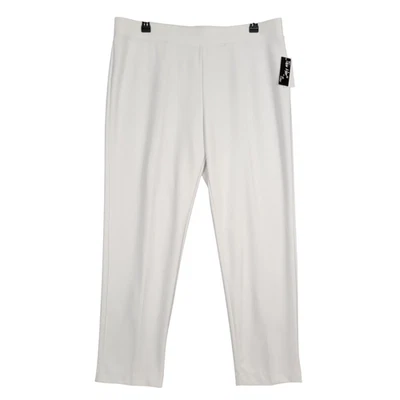 Nuevo con etiquetas Pantalones Thin Her ALI MILES Blanco Costura Trasera Ranura Elastizados TALLA 1X Foto 1 de 4